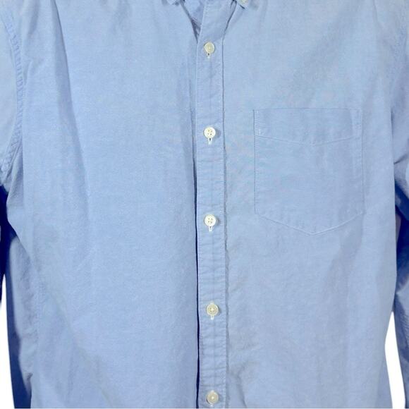 American Eagle Blue Casual Button-Down Shirt Seriously Soft Classic Size Large - Picture 3 of 13